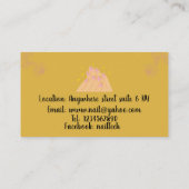 Elegantes minimalistisches Nageltech-Logo Visitenkarte (Rückseite)