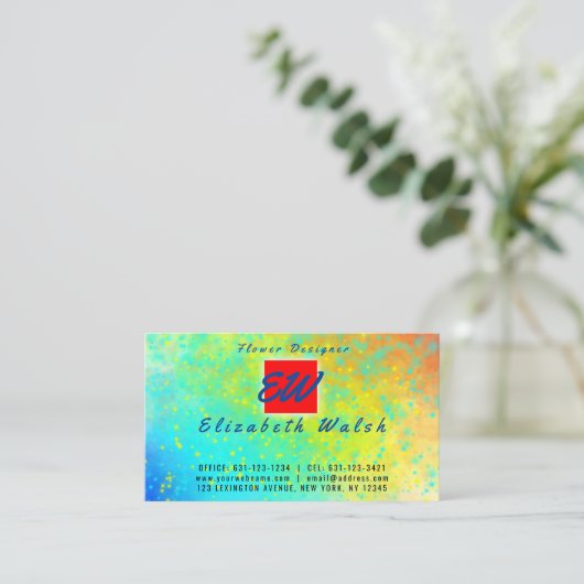 Elegantes Minimalistisches Nebel-Design Visitenkarte (Stehend Vorderseite)