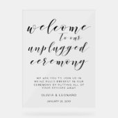 Elegantes minimalistisches, nicht gestecktes feier acrylschild (Vorderseite)