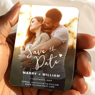 Elegantes minimalistisches niedliches Foto Save th Magnet