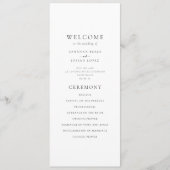 Elegantes minimalistisches Palmbaum-Hochzeitsprogr Programm (Vorderseite)