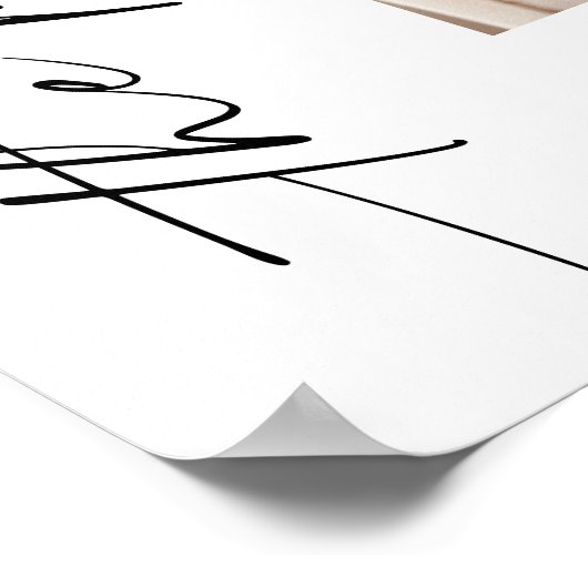 Elegantes Minimalistisches Party beginnt jetzt Hoc Poster (Ecke)