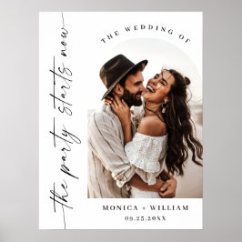 Elegantes Minimalistisches Party beginnt jetzt Hoc Poster