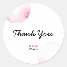 Elegantes Minimalistisches Pastell Rosa Pinselstri