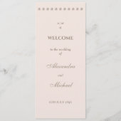 Elegantes Minimalistisches Pearl-Hochzeitsprogramm Programm (Vorderseite)