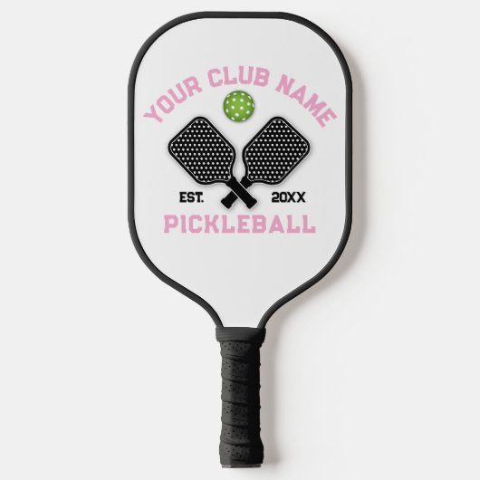 Elegantes Minimalistisches Pickleball Monogramm-De Schläger (Vorderseite)