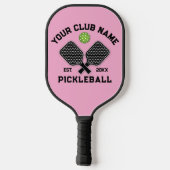 Elegantes Minimalistisches Pickleball Monogramm-De Schläger (Rückseite)