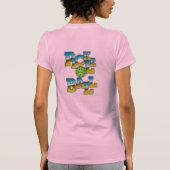 Elegantes Minimalistisches Pickleball-Textdesign T-Shirt (Rückseite)