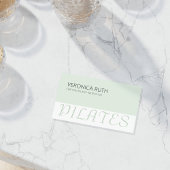 Elegantes Minimalistisches Pilates Mint Green Visitenkarte