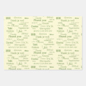 Elegantes Minimalistisches Polyglot "Danke" farben Geschenkpapier Set (Vorderseite)