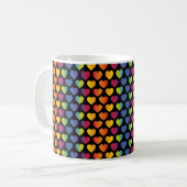 Elegantes Minimalistisches Rainbow Heart Design Kaffeetasse (Vorderseite Links)