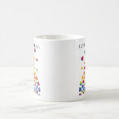 Elegantes Minimalistisches Rainbow Herzdesign Kaffeetasse (Mittel)