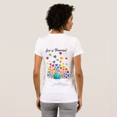 Elegantes Minimalistisches Rainbow Herzdesign T-Shirt (Schwarz voll)