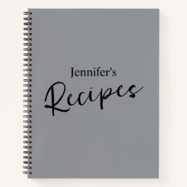 Elegantes Minimalistisches Rezept Notizblock