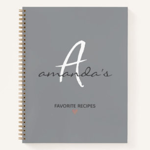 Elegantes Minimalistisches Rezept Notizblock