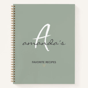 Elegantes Minimalistisches Rezept Notizblock