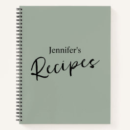 Elegantes Minimalistisches Rezept Notizblock