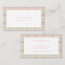 Elegantes minimalistisches rosa grün kariert