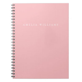 Elegantes minimalistisches rosa Monogramm Notizblock