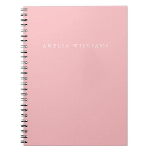 Elegantes minimalistisches rosa Monogramm Notizblock