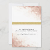 Elegantes, minimalistisches Rose-Gold Save the Dat Date (Rückseite)