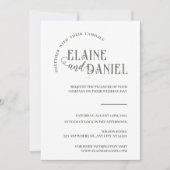 Elegantes Minimalistisches Salbei-Foto Hochzeit Einladung (Vorderseite)