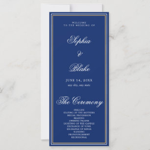 Elegantes minimalistisches Saphirblau-Hochzeitspro
