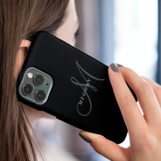 Elegantes Minimalistisches Schlichtes Schwarz Mit Case-Mate iPhone Hülle