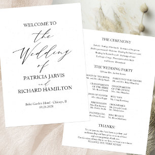 Elegantes minimalistisches Schwarz-Weiß-Hochzeitsp Einladung