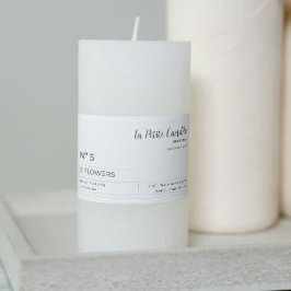 Elegantes Minimalistisches Schwarz-Weiß-Label Rechteckiger Aufkleber