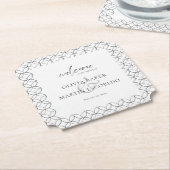 Elegantes Minimalistisches Schwarz-weiß Untersetzer (angewinkelt)