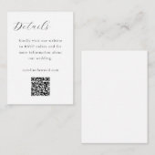 Elegantes Minimalistisches Schwarz-weißes Script Q Begleitkarte (Vorne/Hinten)