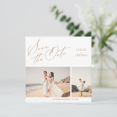 Elegantes Minimalistisches Script 2 Foto Save the  (Stehend Vorderseite)