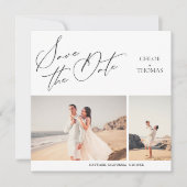 Elegantes Minimalistisches Script 2 Foto Save the (Vorderseite)