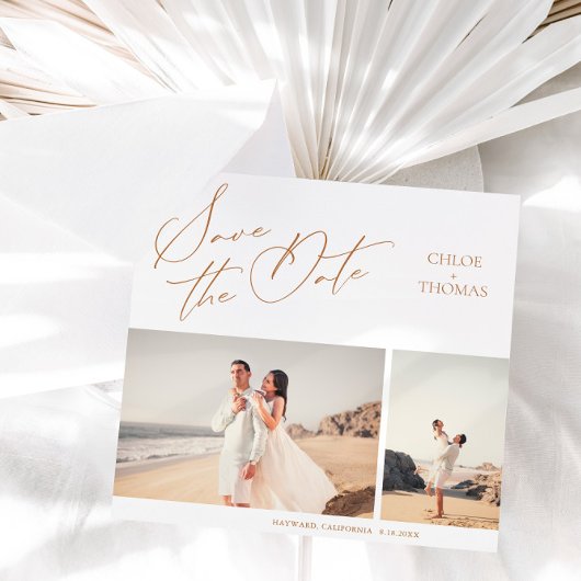 Elegantes Minimalistisches Script 2 Foto Save the 