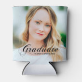 Elegantes Minimalistisches Script Abschluss Foto P Dosenkühler (Vorderseite)