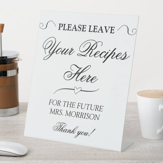 Elegantes Minimalistisches Script-Brautparty Sockelschild (In Situ)