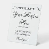 Elegantes Minimalistisches Script-Brautparty Sockelschild (Vorderseite)