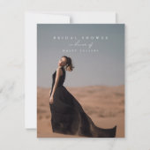 Elegantes Minimalistisches Script Foto Chic Brautp Einladung (Vorderseite)