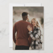 Elegantes Minimalistisches Script-Foto Hochzeit Einladung (Rückseite)