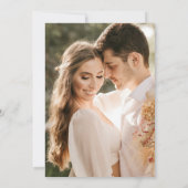 Elegantes Minimalistisches Script-Foto Hochzeit Einladung (Rückseite)