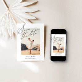 Elegantes Minimalistisches Script-Foto Save The Date
