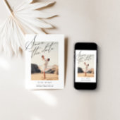 Elegantes Minimalistisches Script-Foto Save The Date