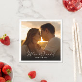 Elegantes Minimalistisches Script-Foto Serviette (Beispiel)