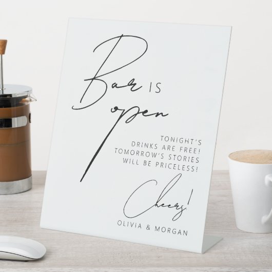 Elegantes Minimalistisches Script Funny Wedding Dr Sockelschild (In Situ)