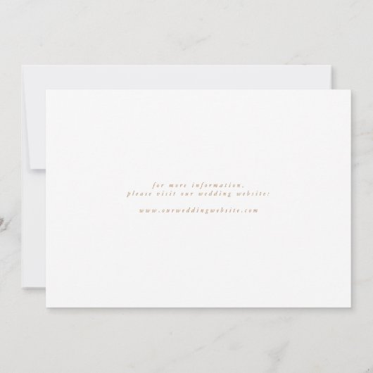 Elegantes Minimalistisches Script Gold Save The Date (Rückseite)