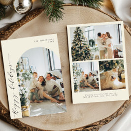 Elegantes Minimalistisches Script Happy Holidays 5 Feiertagskarte