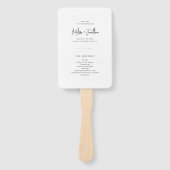 Elegantes Minimalistisches Script-Hochzeitsprogram Fächer (Vorderseite)