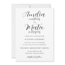 Elegantes Minimalistisches Script Moderne Hochzeit