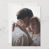 Elegantes Minimalistisches Script Monogram Foto Ho Einladung (Rückseite)